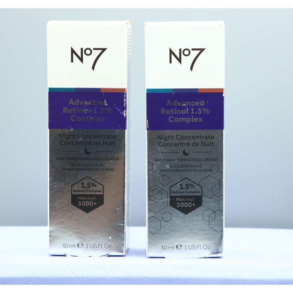 No7 Advanced Retinol 1.5% Complex, Night Concentrate 1oz, Lot Of 2